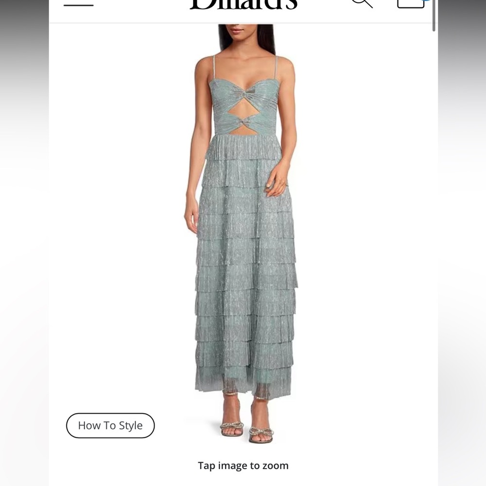 Gianni Bini Metallic Silver Dress - Grace Metallic